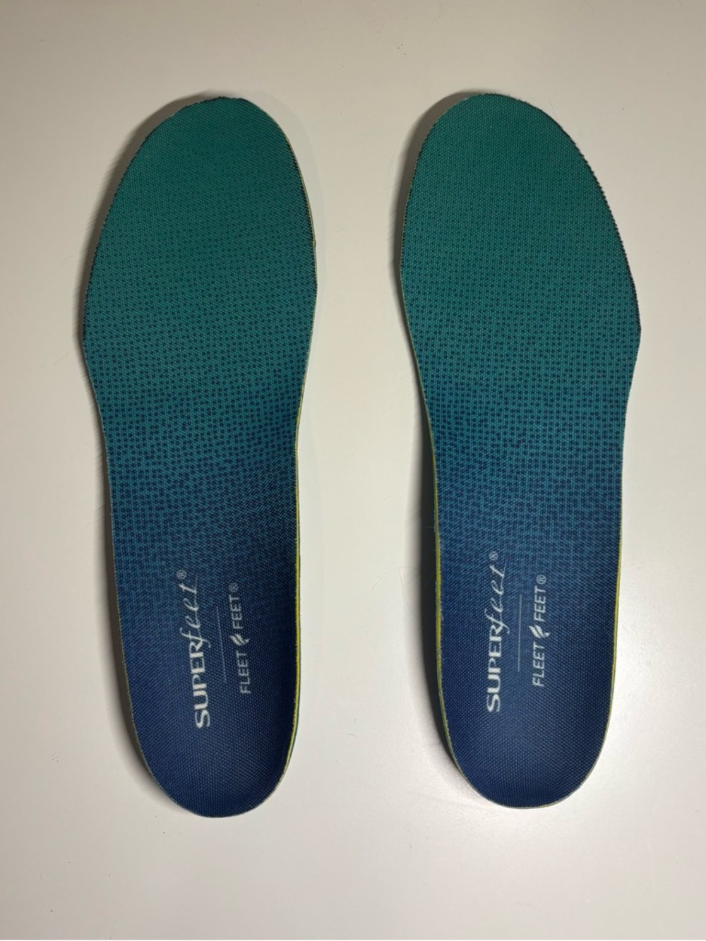 Superfeet Run Dynamic Cushion Low Arch Shoe Insert Mens Size 9.5-11